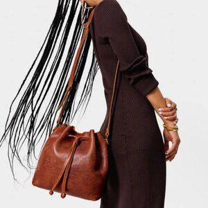NEW! Portland Leather Large Bucket Bag- Plum